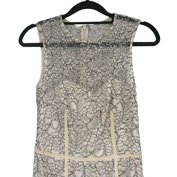 Jill Stuart Sheath Dress Size 2 White Love Glow Embroidered Lace Sleeveless GUC - Picture 4 of 16